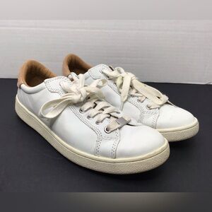 UGG Milo White Leather Sneakers Womens Size 10 Style 1132730